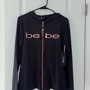 Bebe Black Zip-Up Hoodie